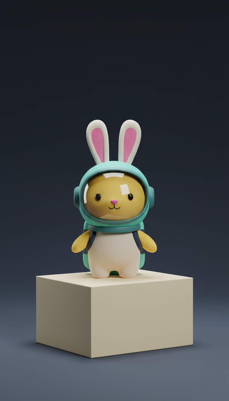Astro Bunny plush with helmet